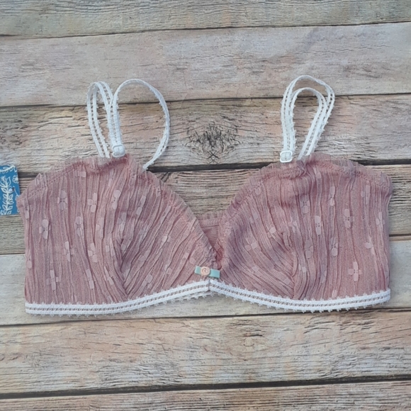 Free People Gabriella Lace Bralette Pixie Nude - Picture 5 of 12